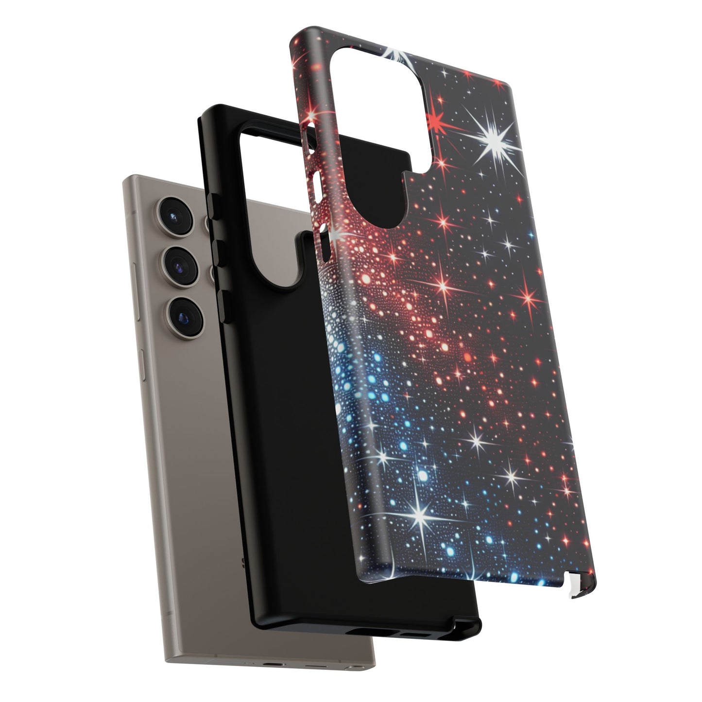 Phone Case, American Starry Night Tough Case, USA Flag Protective Cover, Patriotic iPhone Accessory, Military Veteran Gift