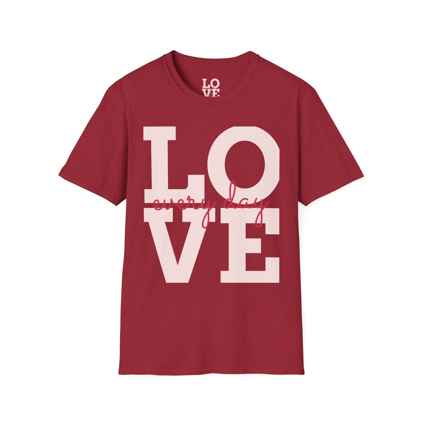 Unisex Softstyle T-Shirt - Everyday Love Graphic Tee with Dove Design