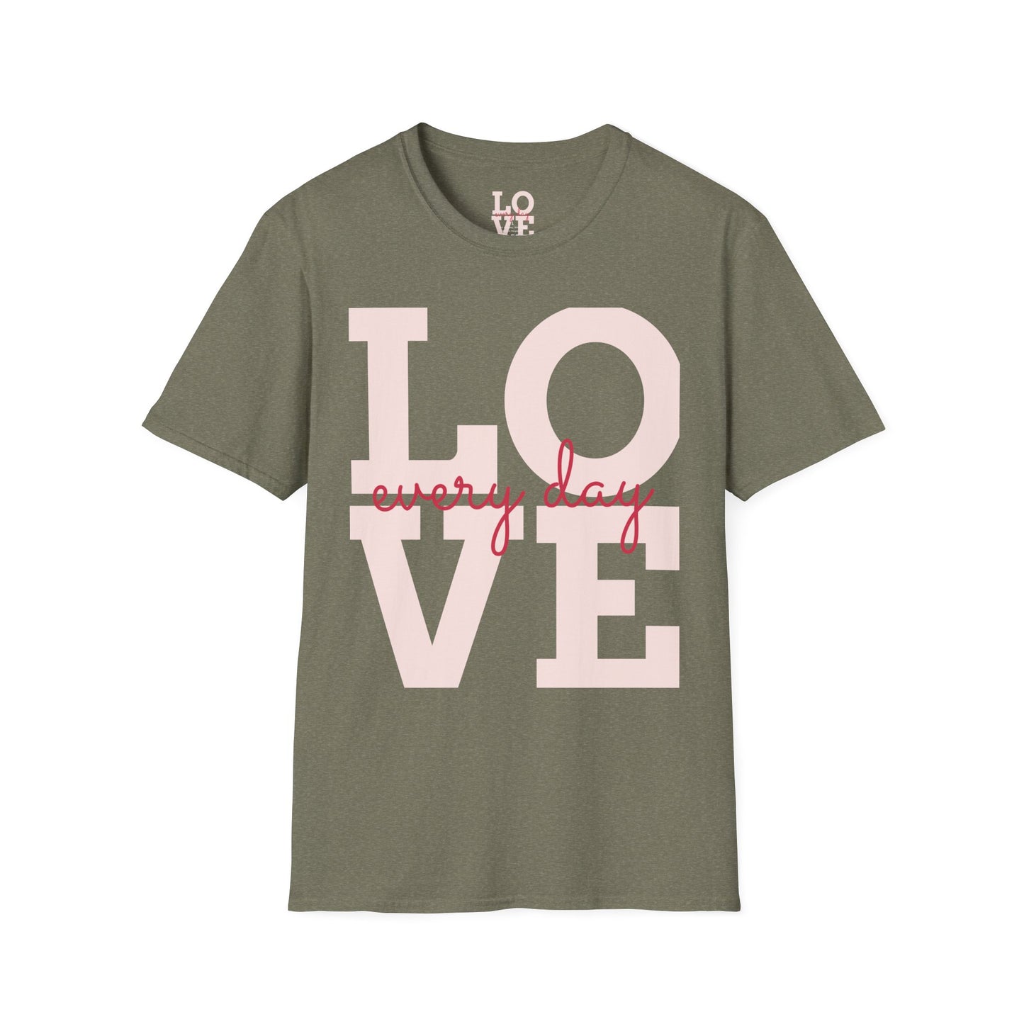 Unisex Softstyle T-Shirt - Everyday Love Graphic Tee with Dove Design
