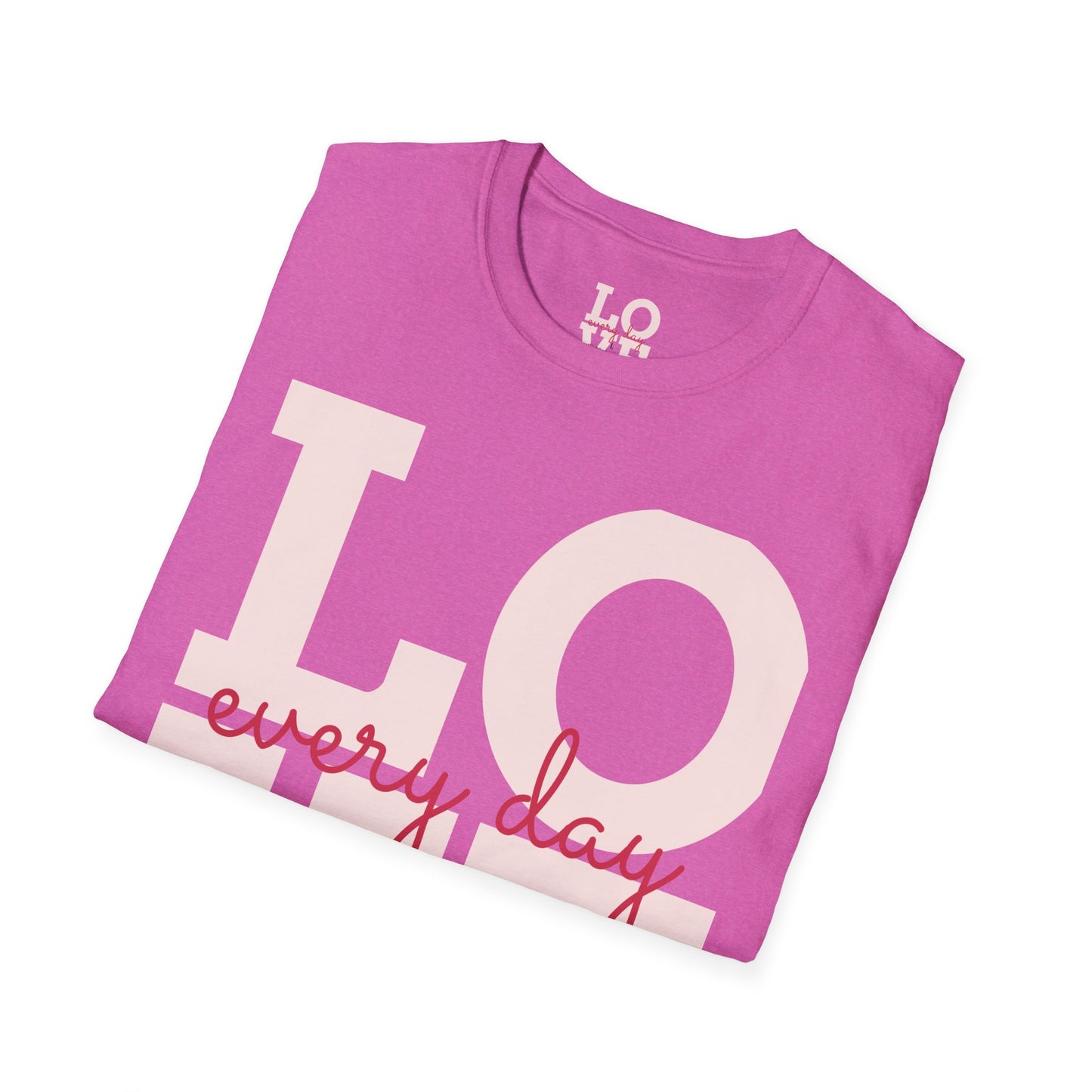 Unisex Softstyle T-Shirt - Everyday Love Graphic Tee with Dove Design