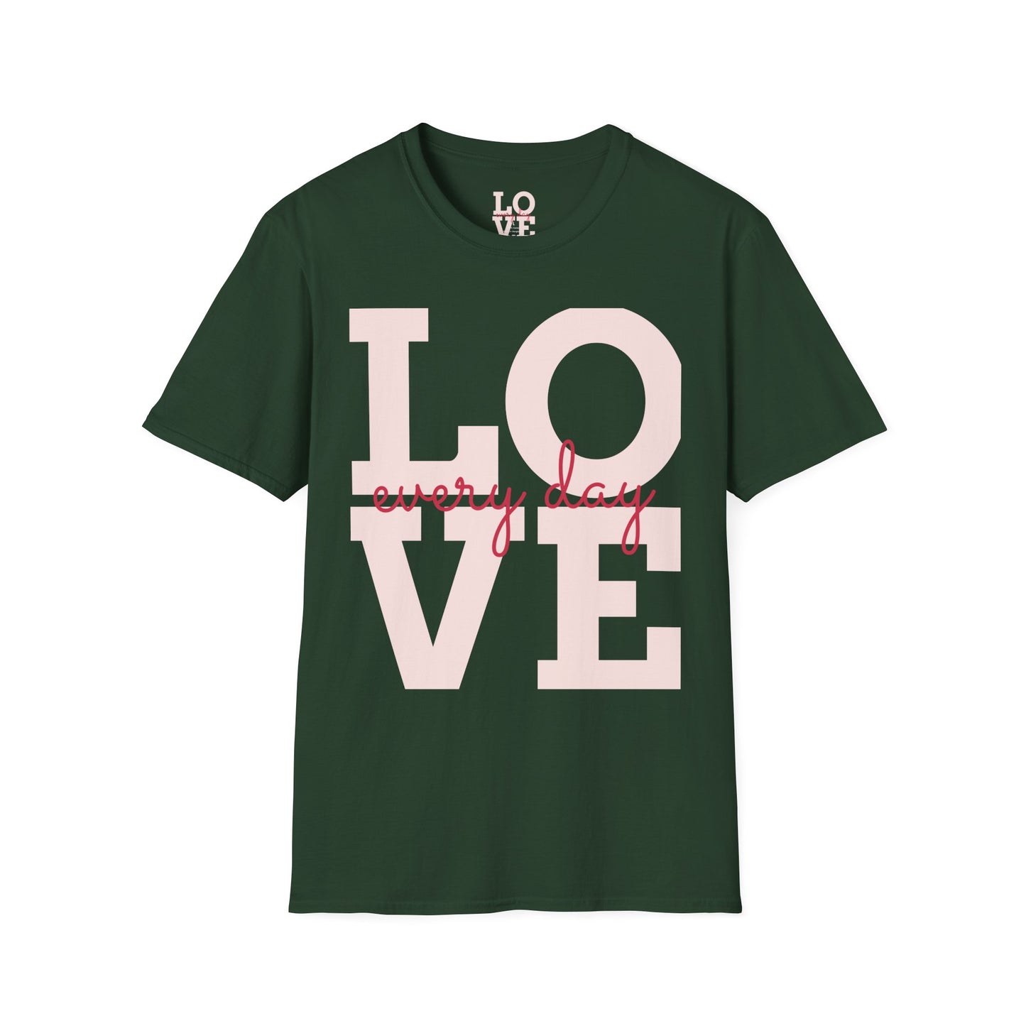 Unisex Softstyle T-Shirt - Everyday Love Graphic Tee with Dove Design