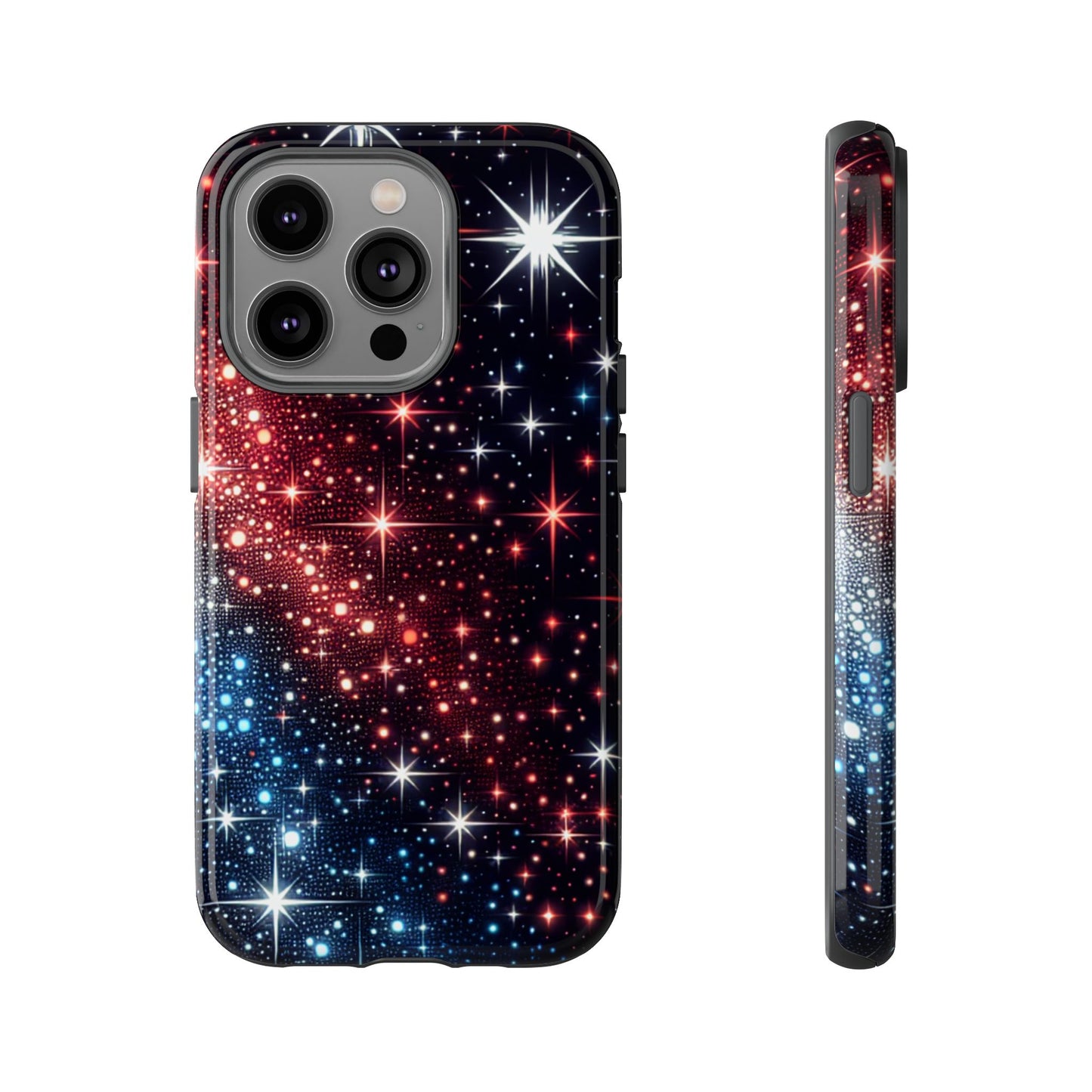 Phone Case, American Starry Night Tough Case, USA Flag Protective Cover, Patriotic iPhone Accessory, Military Veteran Gift