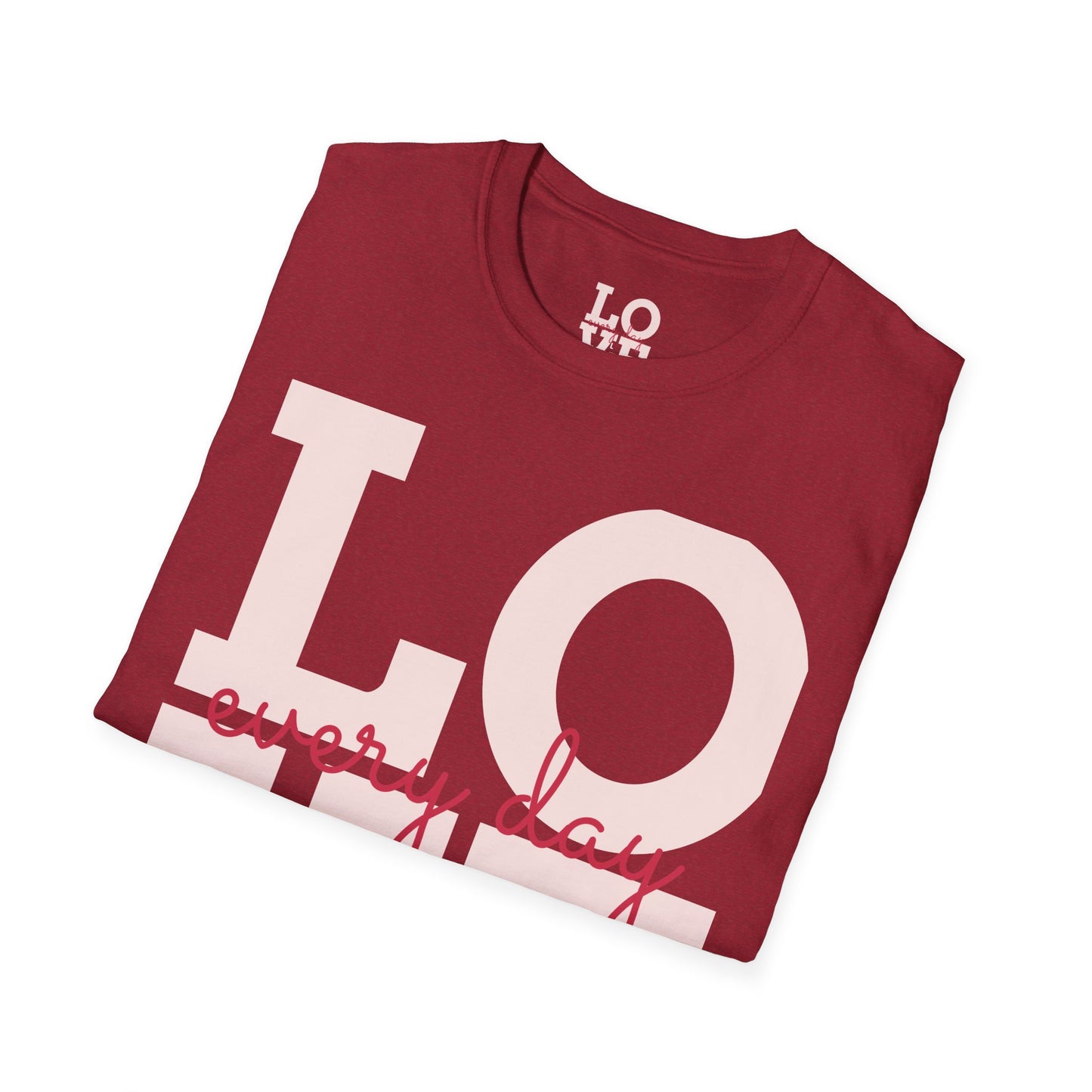 Unisex Softstyle T-Shirt - Everyday Love Graphic Tee with Dove Design