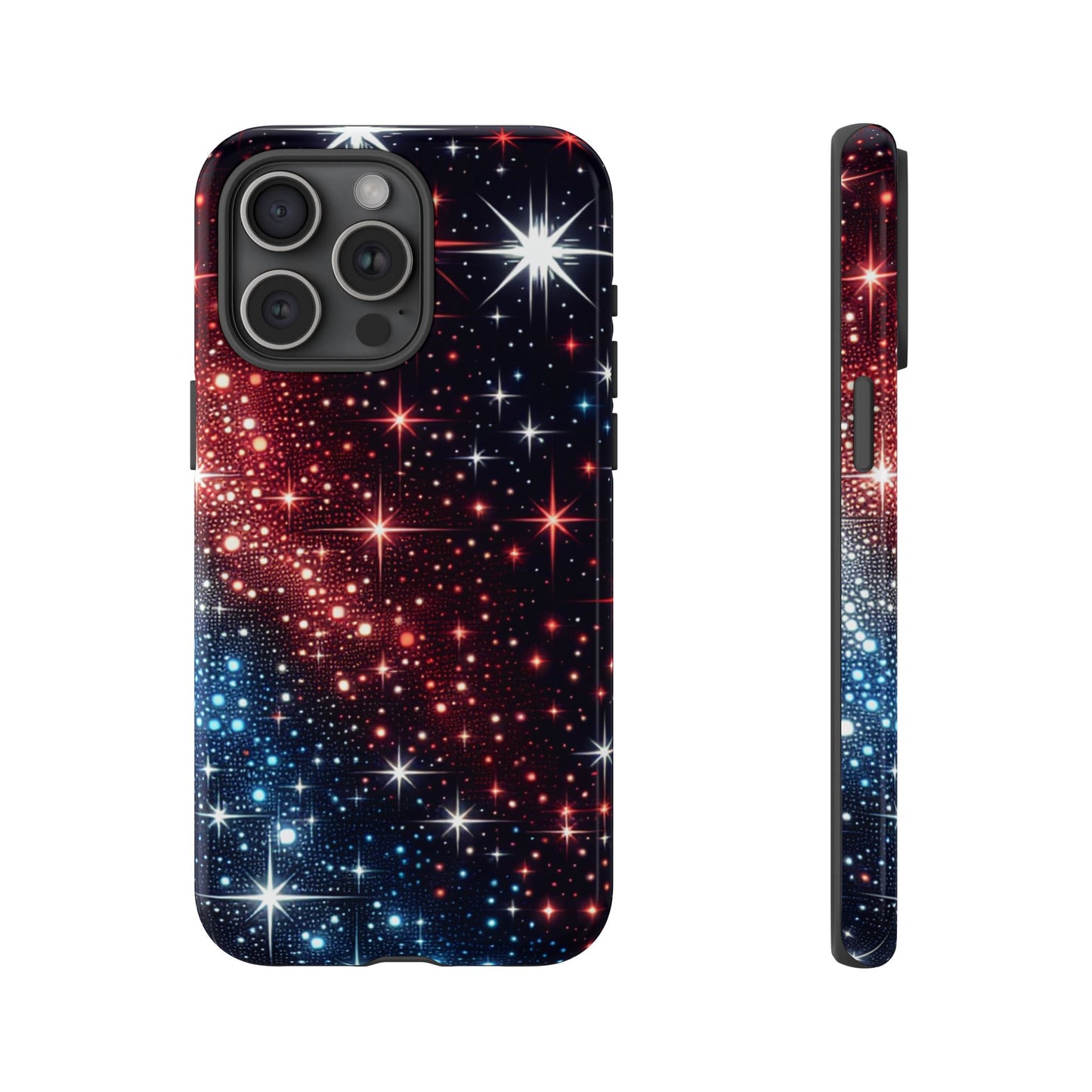 Phone Case, American Starry Night Tough Case, USA Flag Protective Cover, Patriotic iPhone Accessory, Military Veteran Gift