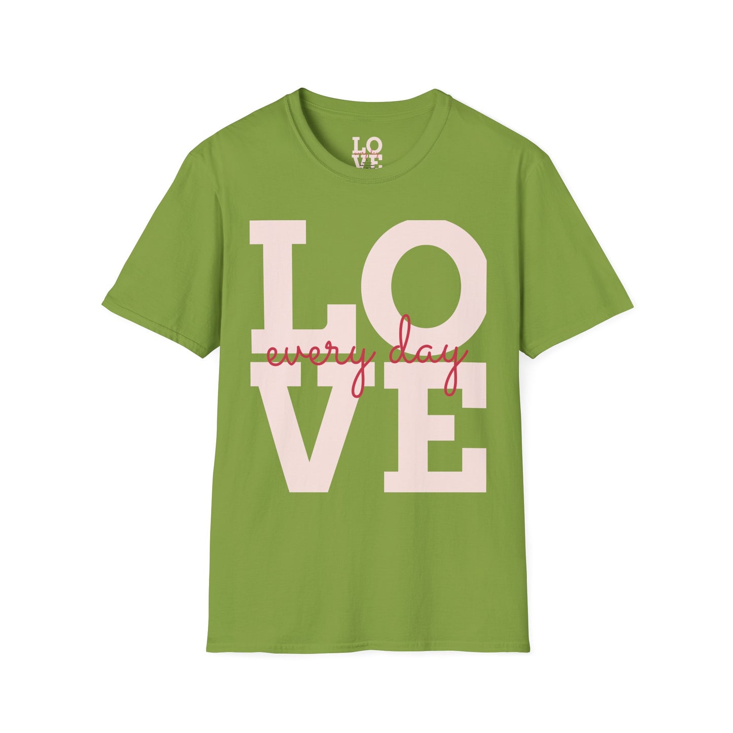 Unisex Softstyle T-Shirt - Everyday Love Graphic Tee with Dove Design