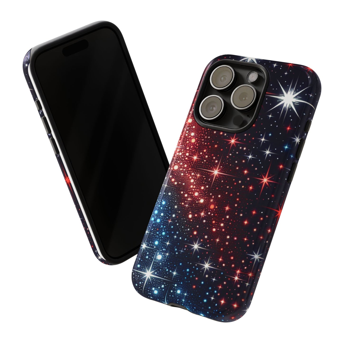 Phone Case, American Starry Night Tough Case, USA Flag Protective Cover, Patriotic iPhone Accessory, Military Veteran Gift