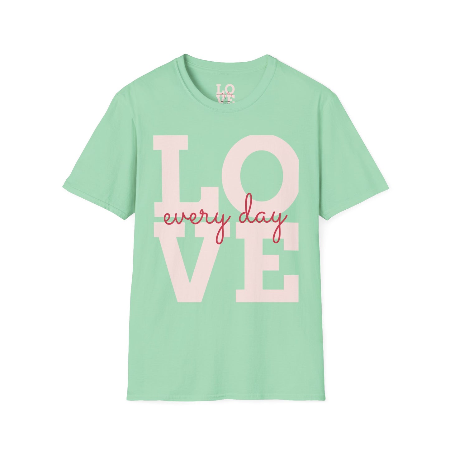 Unisex Softstyle T-Shirt - Everyday Love Graphic Tee with Dove Design