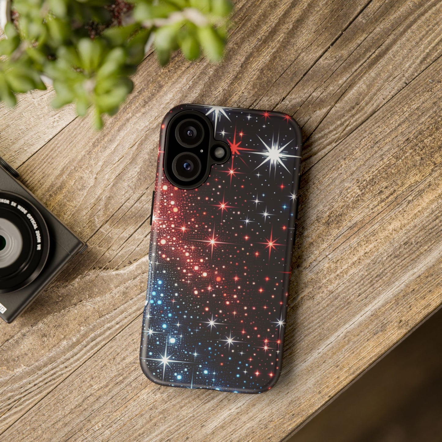 Phone Case, American Starry Night Tough Case, USA Flag Protective Cover, Patriotic iPhone Accessory, Military Veteran Gift