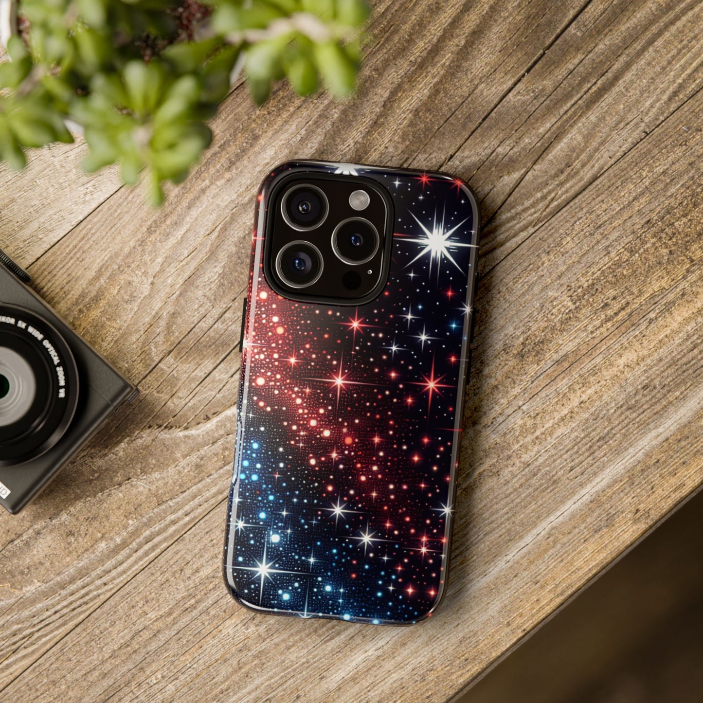 Phone Case, American Starry Night Tough Case, USA Flag Protective Cover, Patriotic iPhone Accessory, Military Veteran Gift