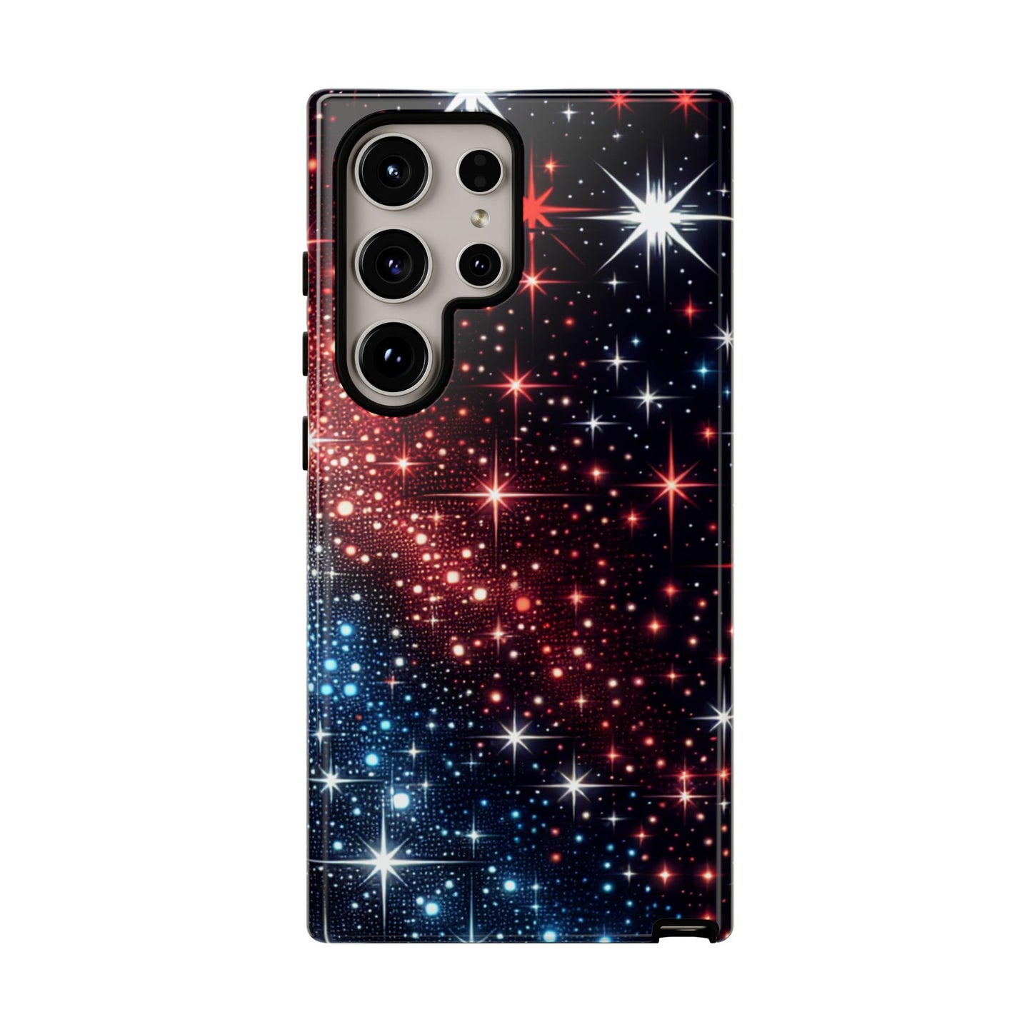 Phone Case, American Starry Night Tough Case, USA Flag Protective Cover, Patriotic iPhone Accessory, Military Veteran Gift