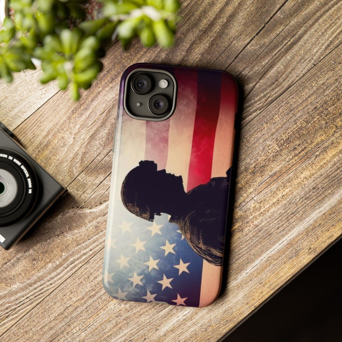 Phone Case - Army Proud Tough Military iPhone Cover, Soldier Gift, Protective Cellphone Case, Military Service Appreciation, Camouflage