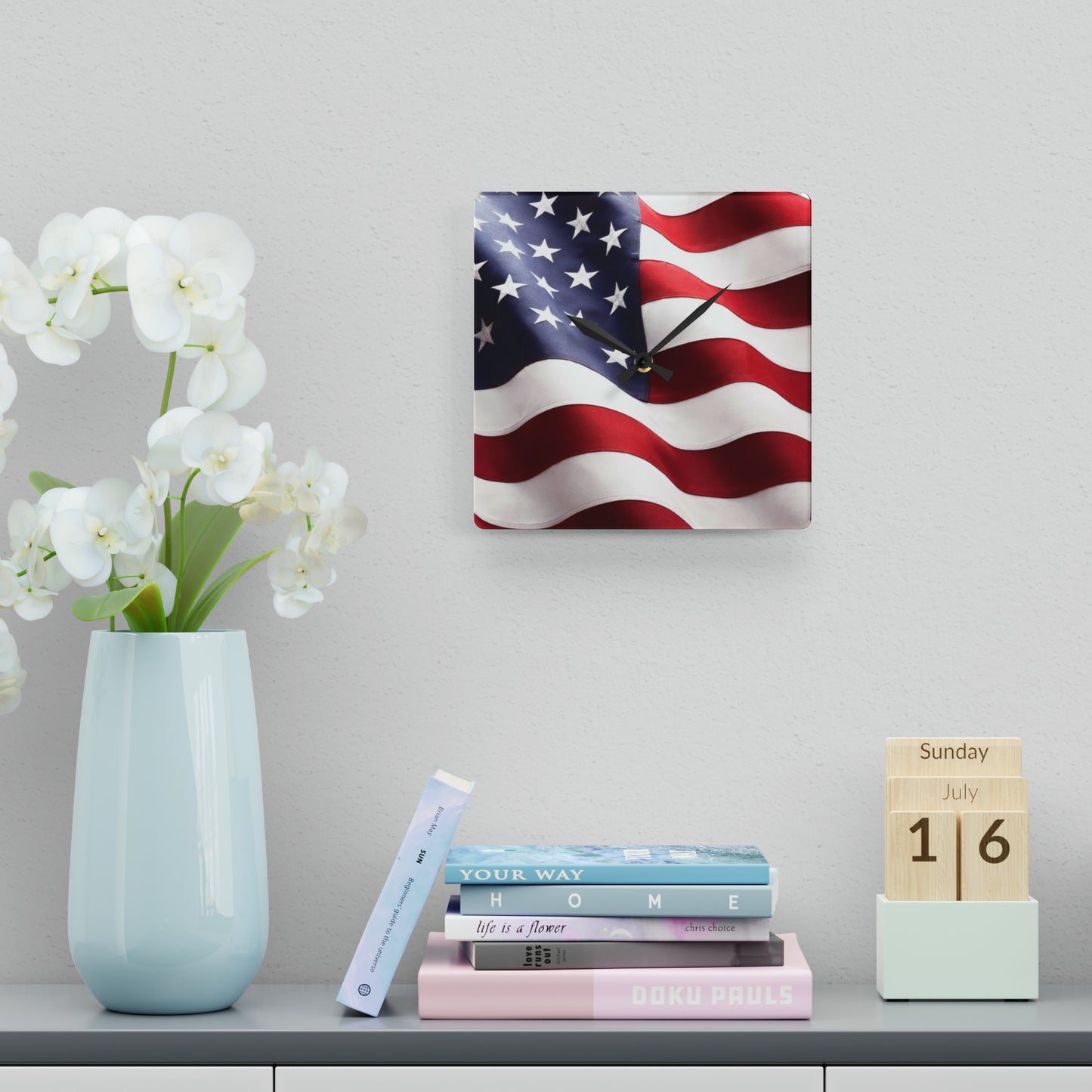 USA Acrylic Wall Clock