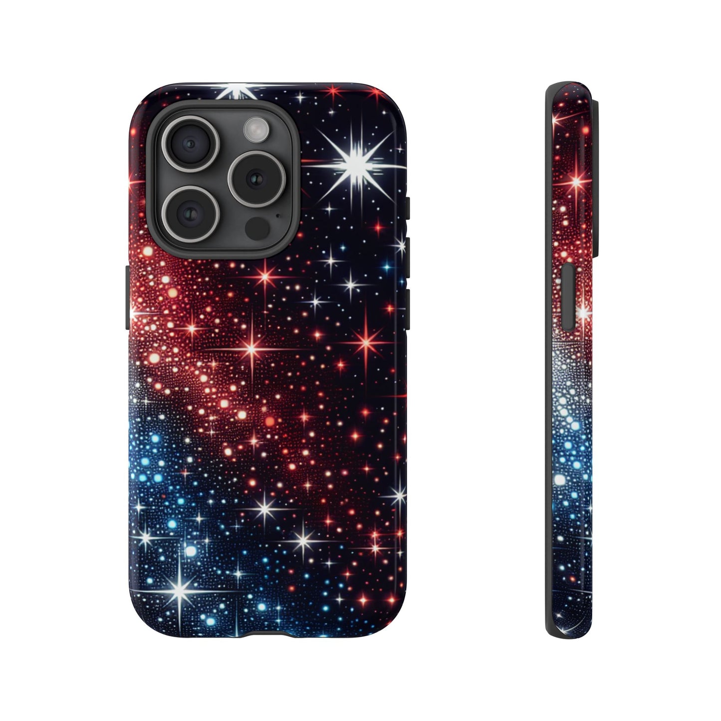 Phone Case, American Starry Night Tough Case, USA Flag Protective Cover, Patriotic iPhone Accessory, Military Veteran Gift