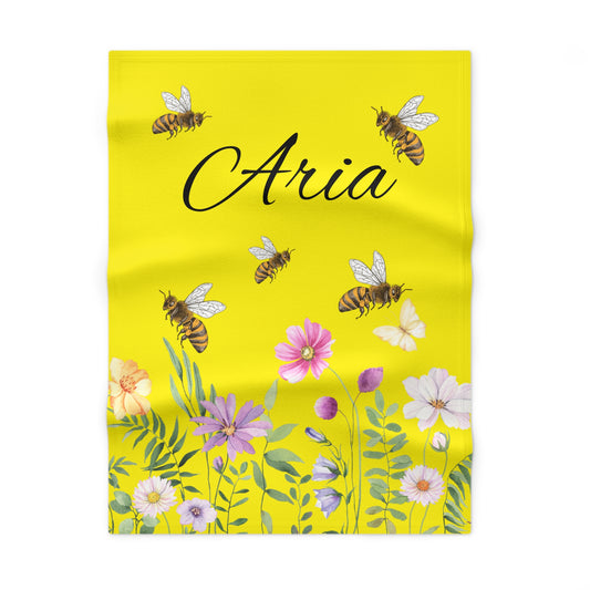 Personalized Soft Fleece Baby Blanket  - Perfect for Nursery Decor and Gifts