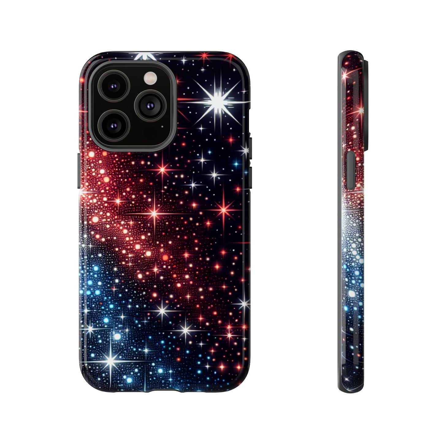 Phone Case, American Starry Night Tough Case, USA Flag Protective Cover, Patriotic iPhone Accessory, Military Veteran Gift