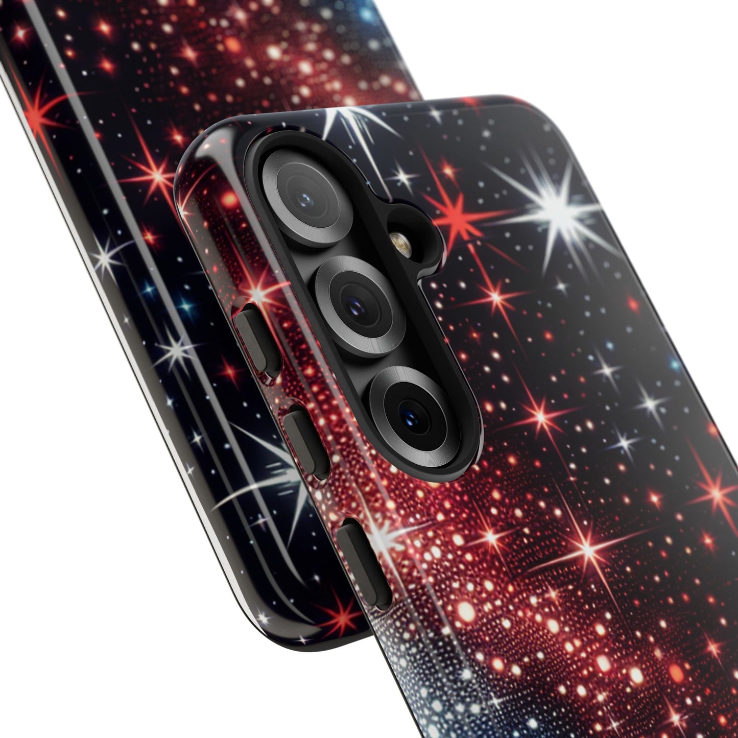 Phone Case, American Starry Night Tough Case, USA Flag Protective Cover, Patriotic iPhone Accessory, Military Veteran Gift