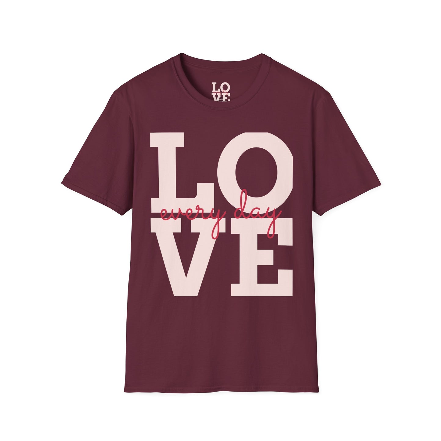 Unisex Softstyle T-Shirt - Everyday Love Graphic Tee with Dove Design