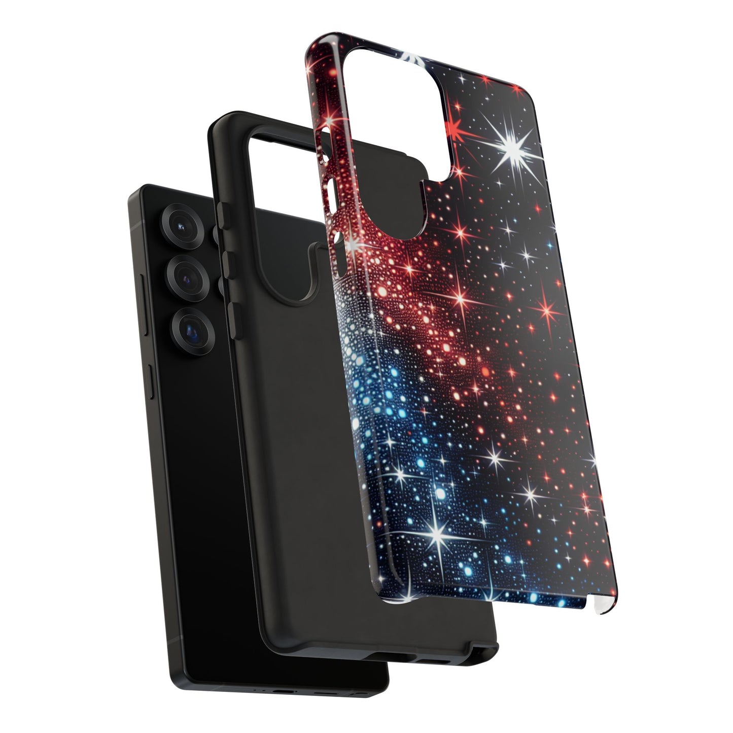 Phone Case, American Starry Night Tough Case, USA Flag Protective Cover, Patriotic iPhone Accessory, Military Veteran Gift