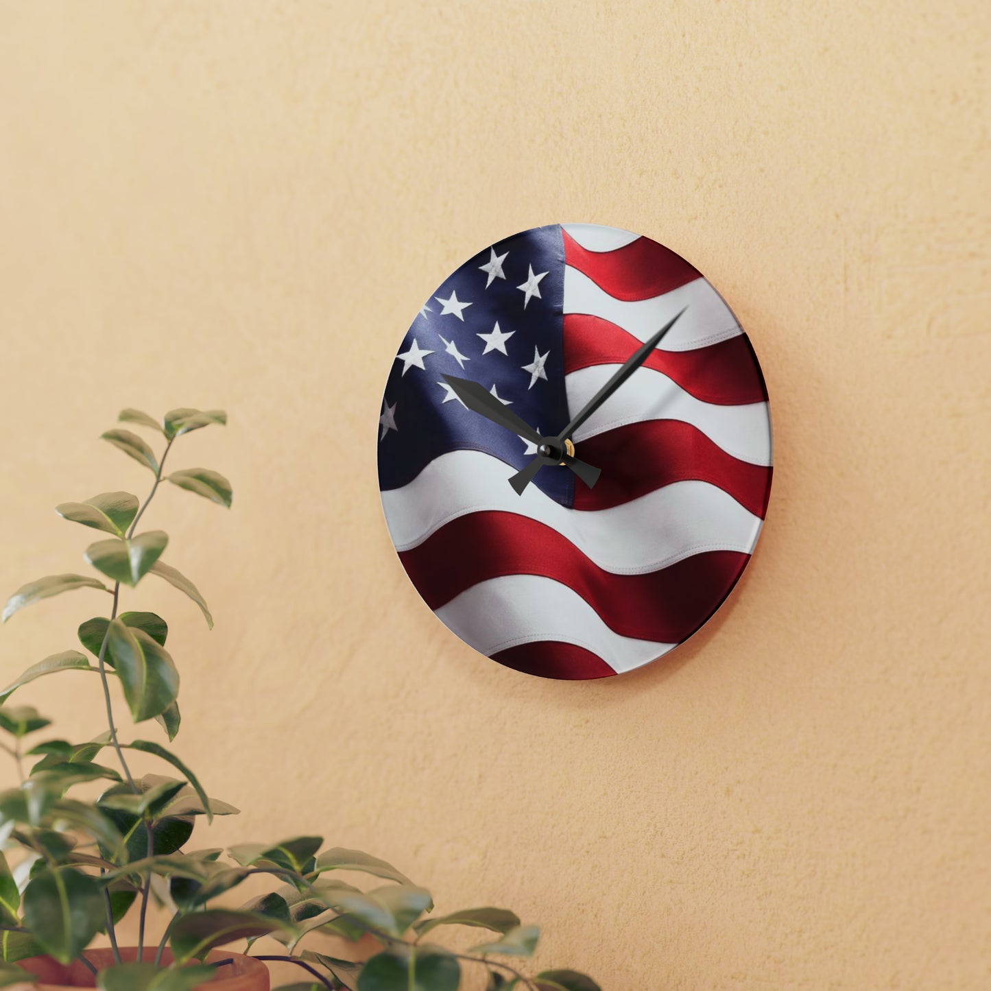 USA Acrylic Wall Clock