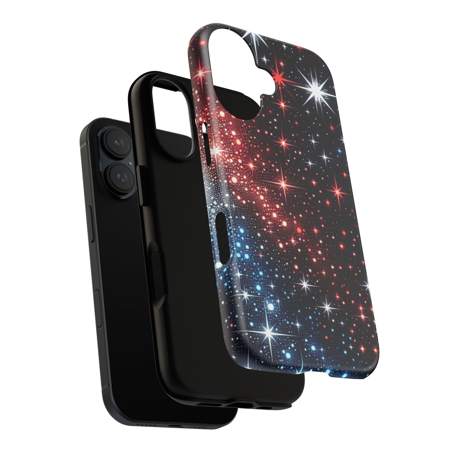 Phone Case, American Starry Night Tough Case, USA Flag Protective Cover, Patriotic iPhone Accessory, Military Veteran Gift
