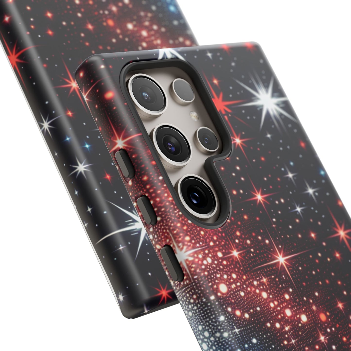 Phone Case, American Starry Night Tough Case, USA Flag Protective Cover, Patriotic iPhone Accessory, Military Veteran Gift
