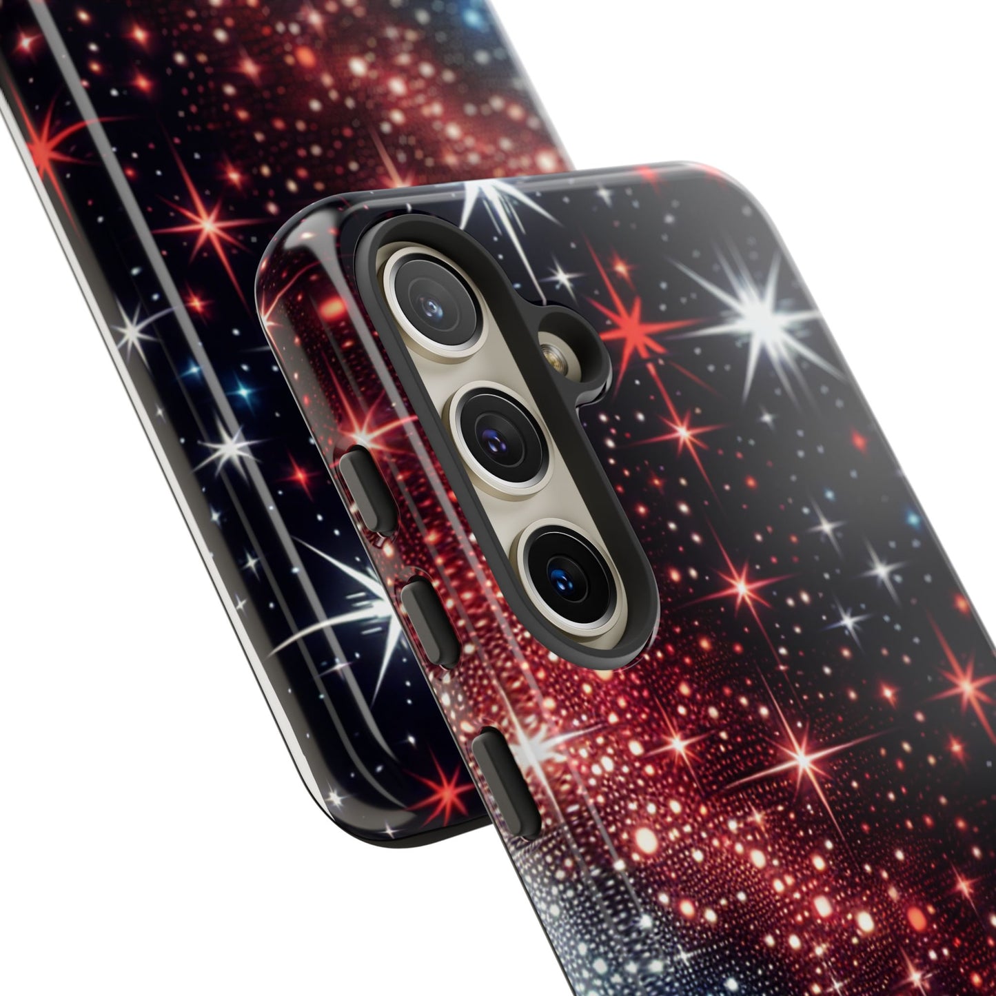 Phone Case, American Starry Night Tough Case, USA Flag Protective Cover, Patriotic iPhone Accessory, Military Veteran Gift