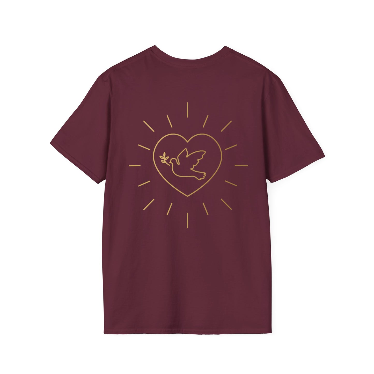 Unisex Softstyle T-Shirt - Everyday Love Graphic Tee with Dove Design