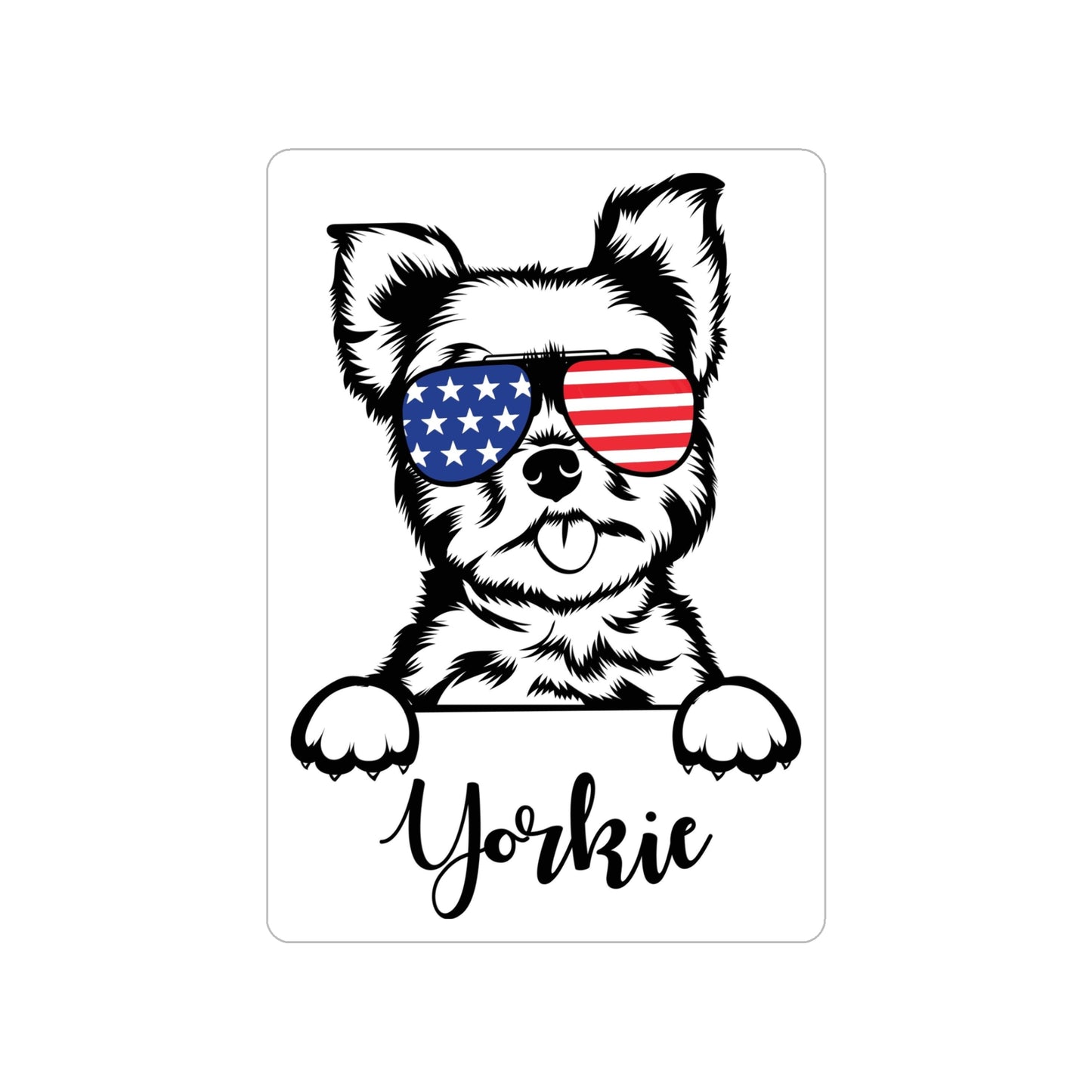 Yorkie Transparent Outdoor Stickers