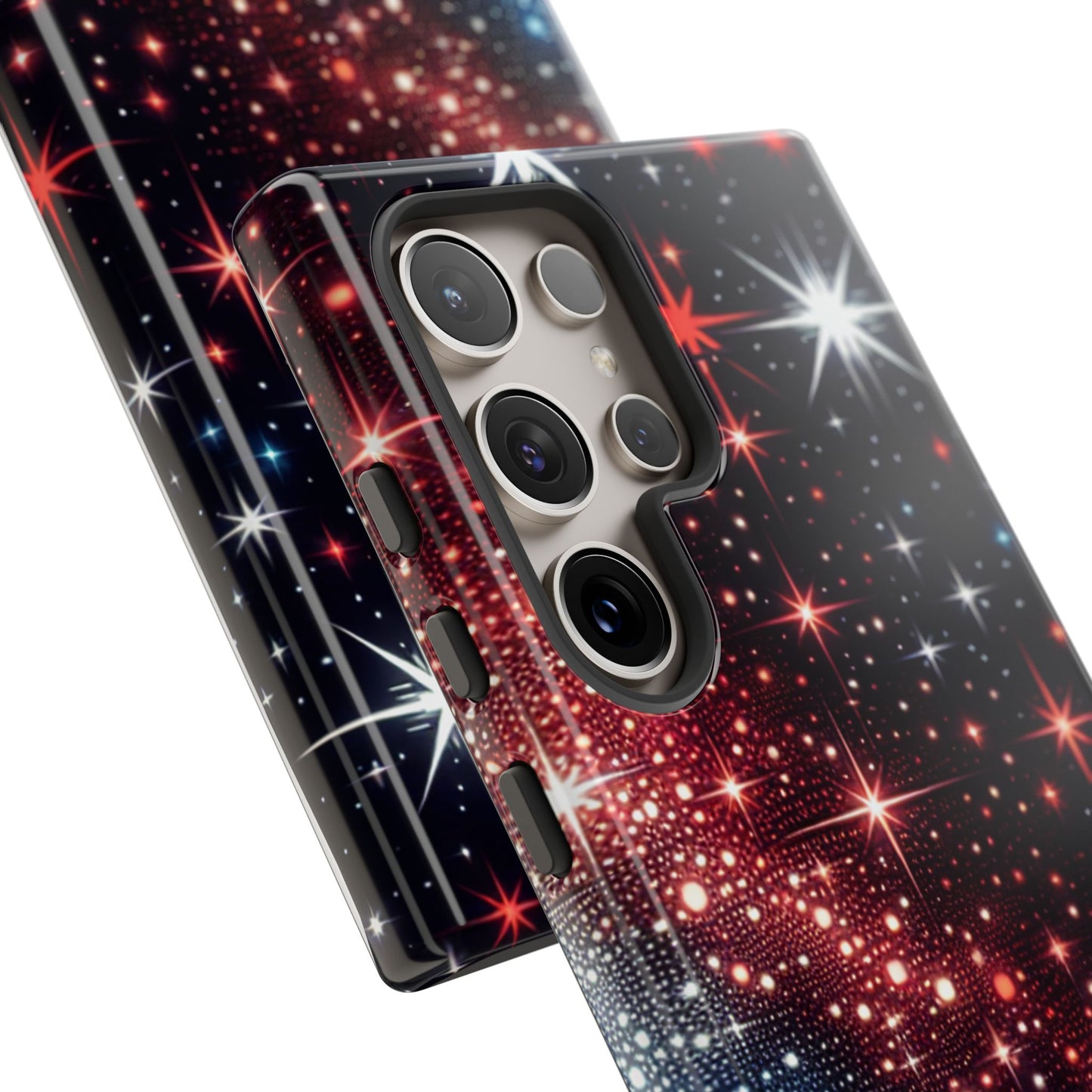 Phone Case, American Starry Night Tough Case, USA Flag Protective Cover, Patriotic iPhone Accessory, Military Veteran Gift