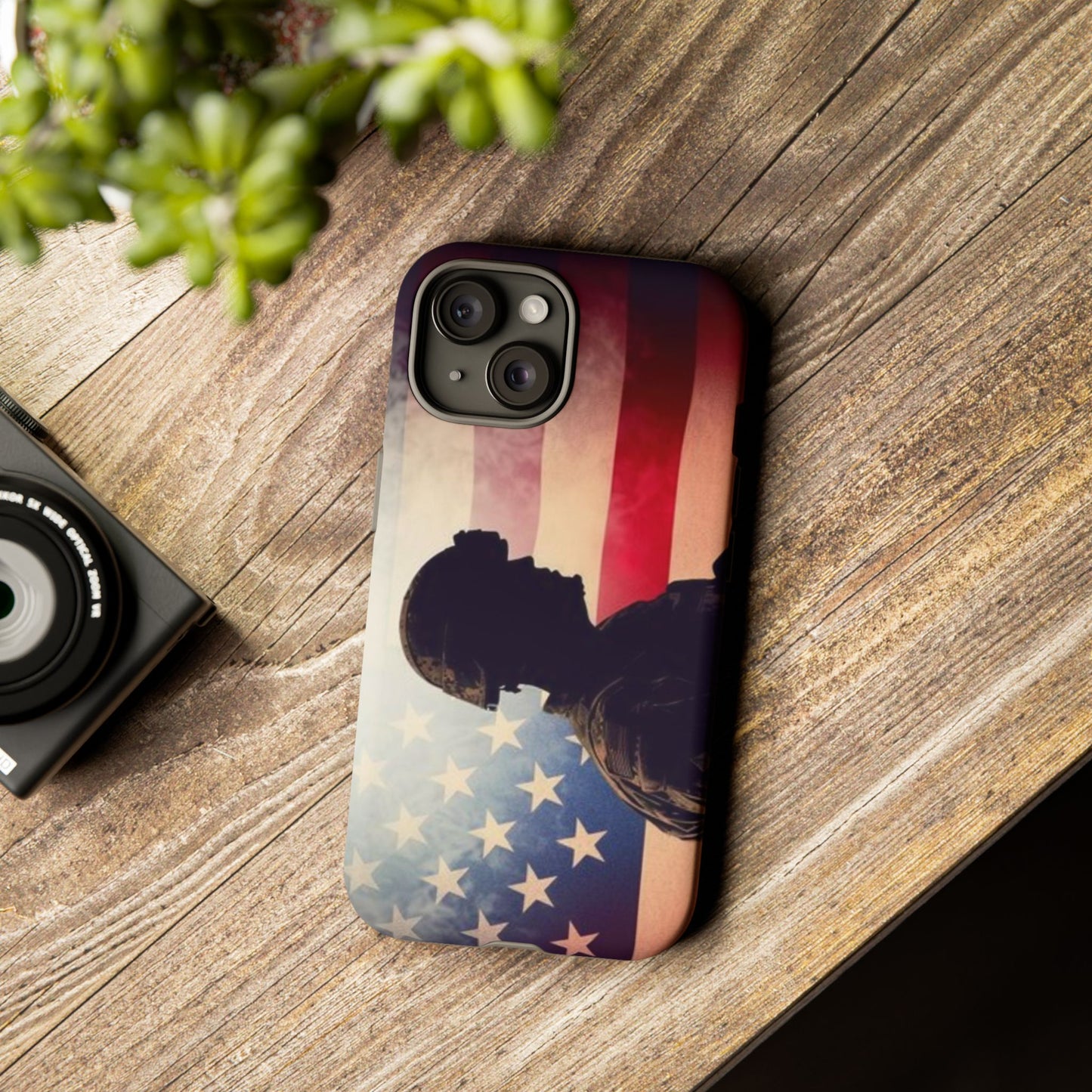 Phone Case - Army Proud Tough Military iPhone Cover, Soldier Gift, Protective Cellphone Case, Military Service Appreciation, Camouflage