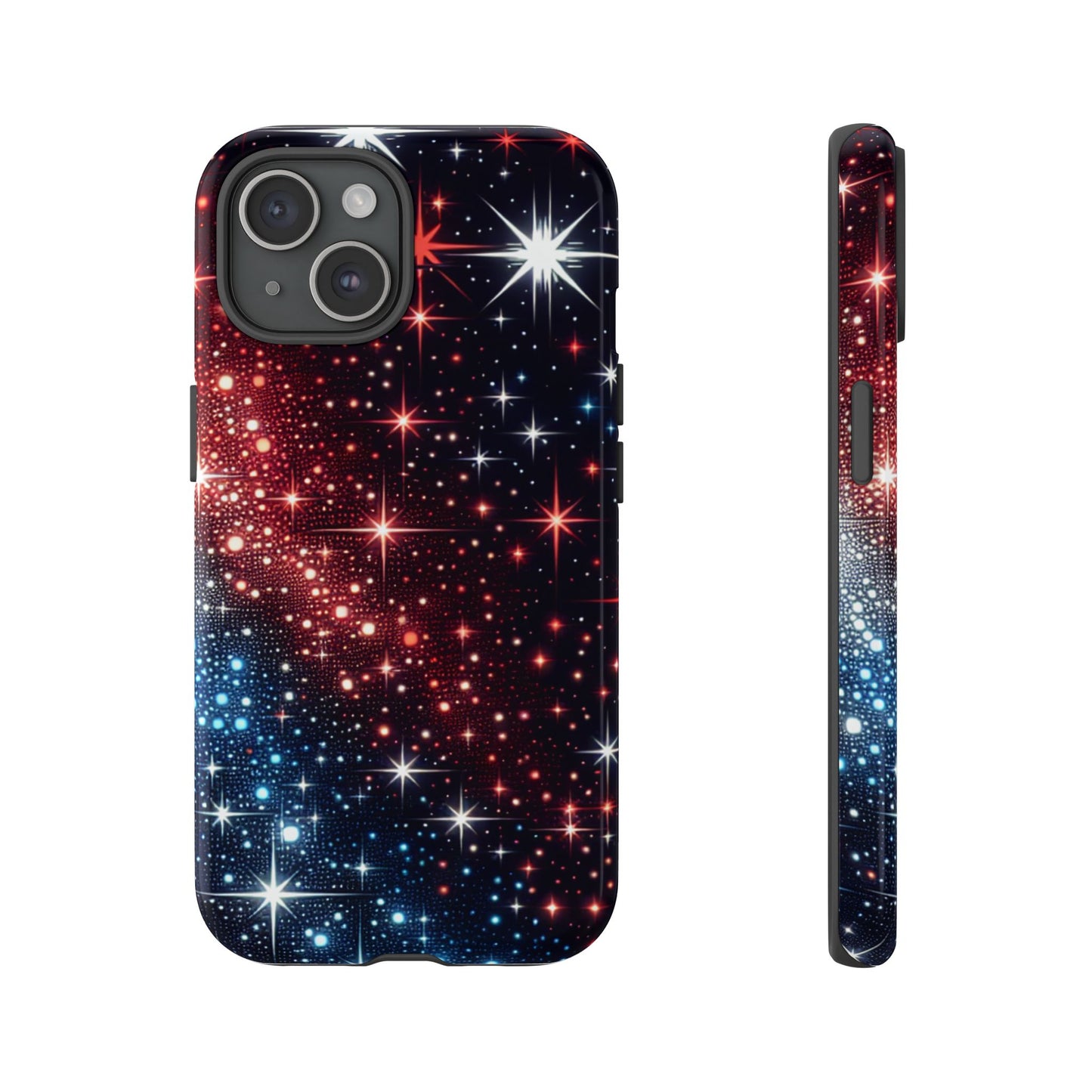 Phone Case, American Starry Night Tough Case, USA Flag Protective Cover, Patriotic iPhone Accessory, Military Veteran Gift