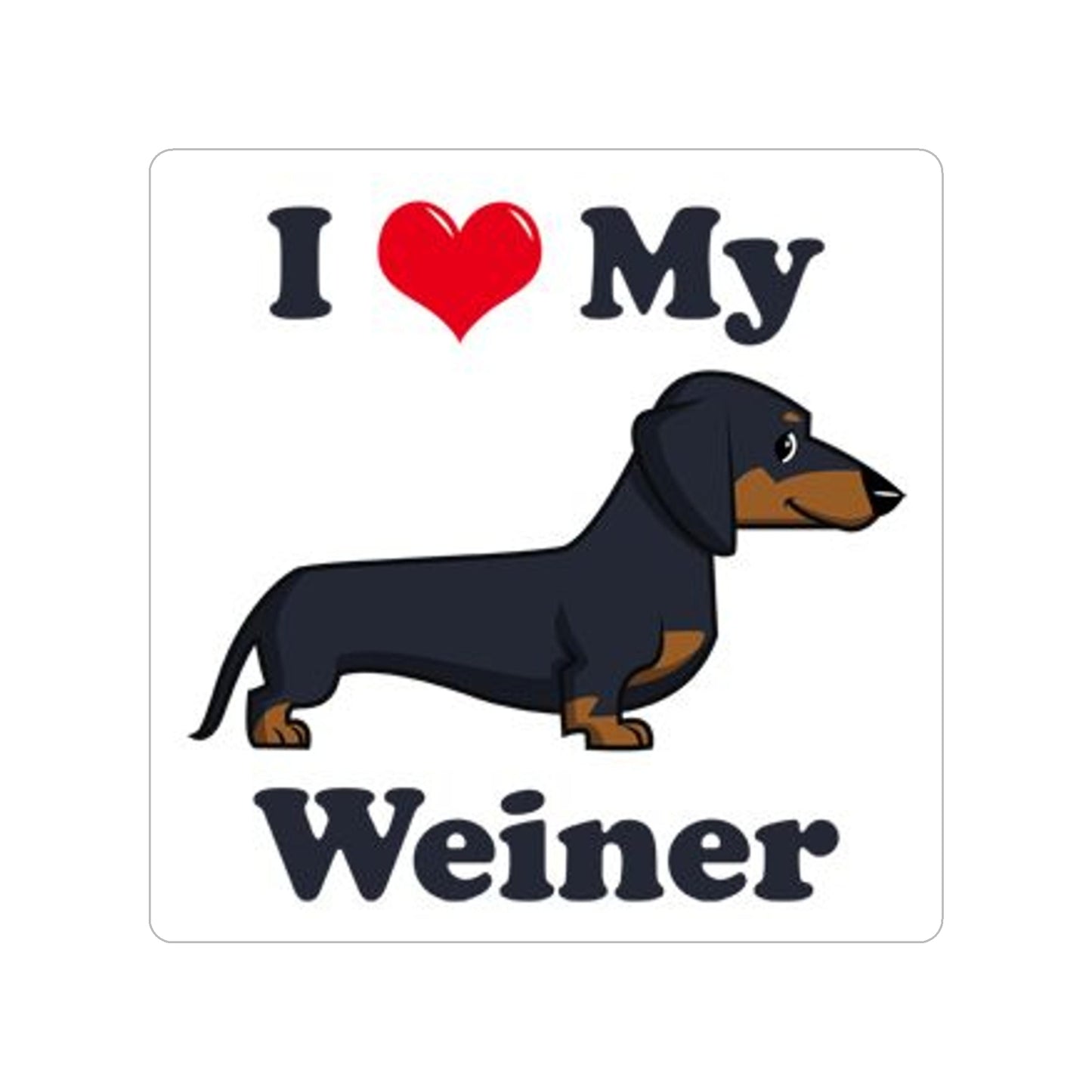 Weiner Transparent Outdoor Stickers, Die-Cut, 1pcs