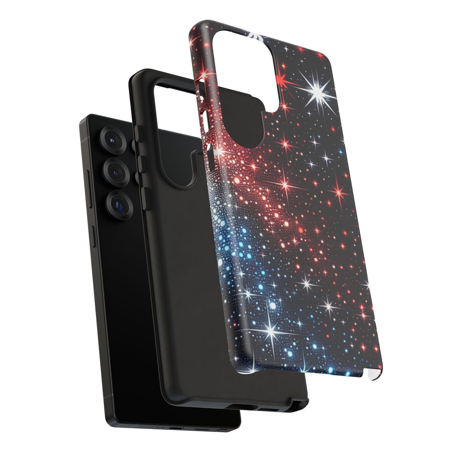 Phone Case, American Starry Night Tough Case, USA Flag Protective Cover, Patriotic iPhone Accessory, Military Veteran Gift