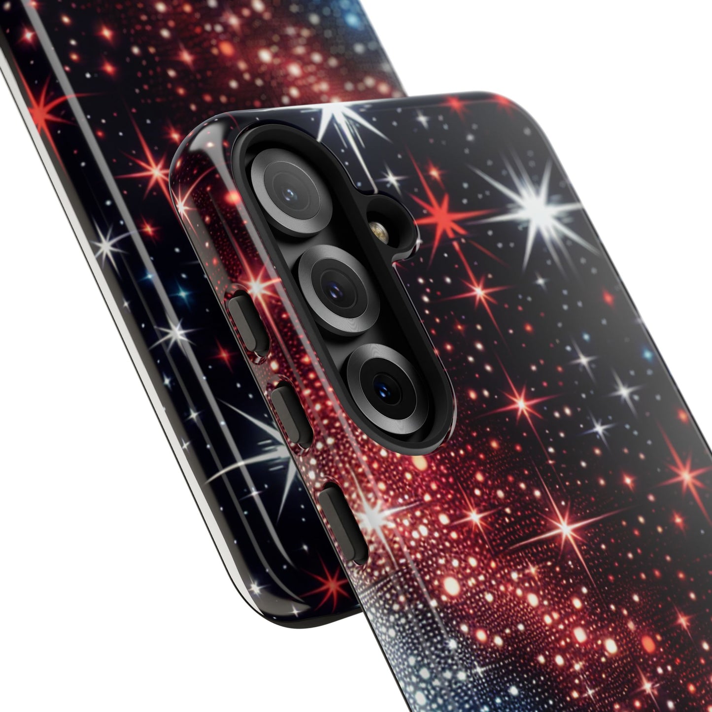 Phone Case, American Starry Night Tough Case, USA Flag Protective Cover, Patriotic iPhone Accessory, Military Veteran Gift