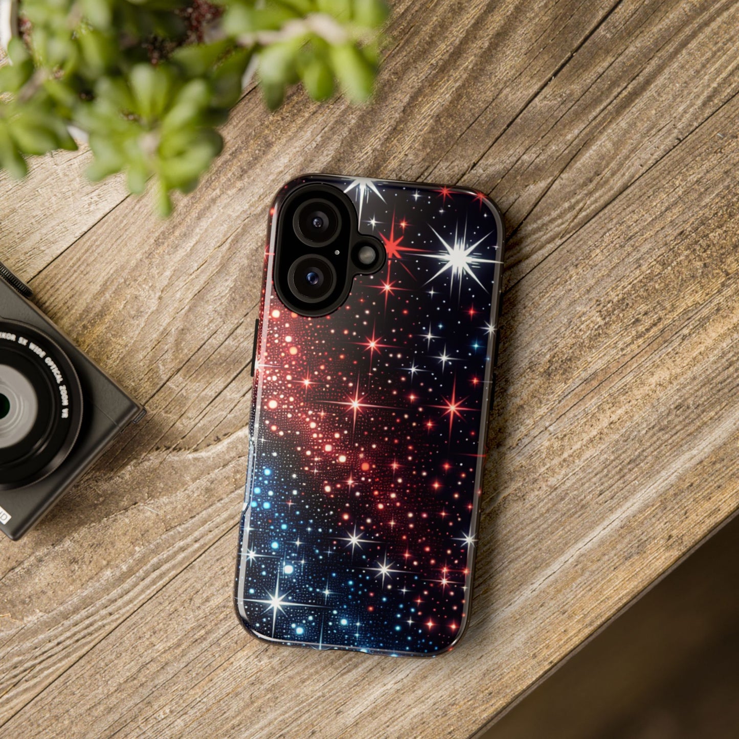 Phone Case, American Starry Night Tough Case, USA Flag Protective Cover, Patriotic iPhone Accessory, Military Veteran Gift