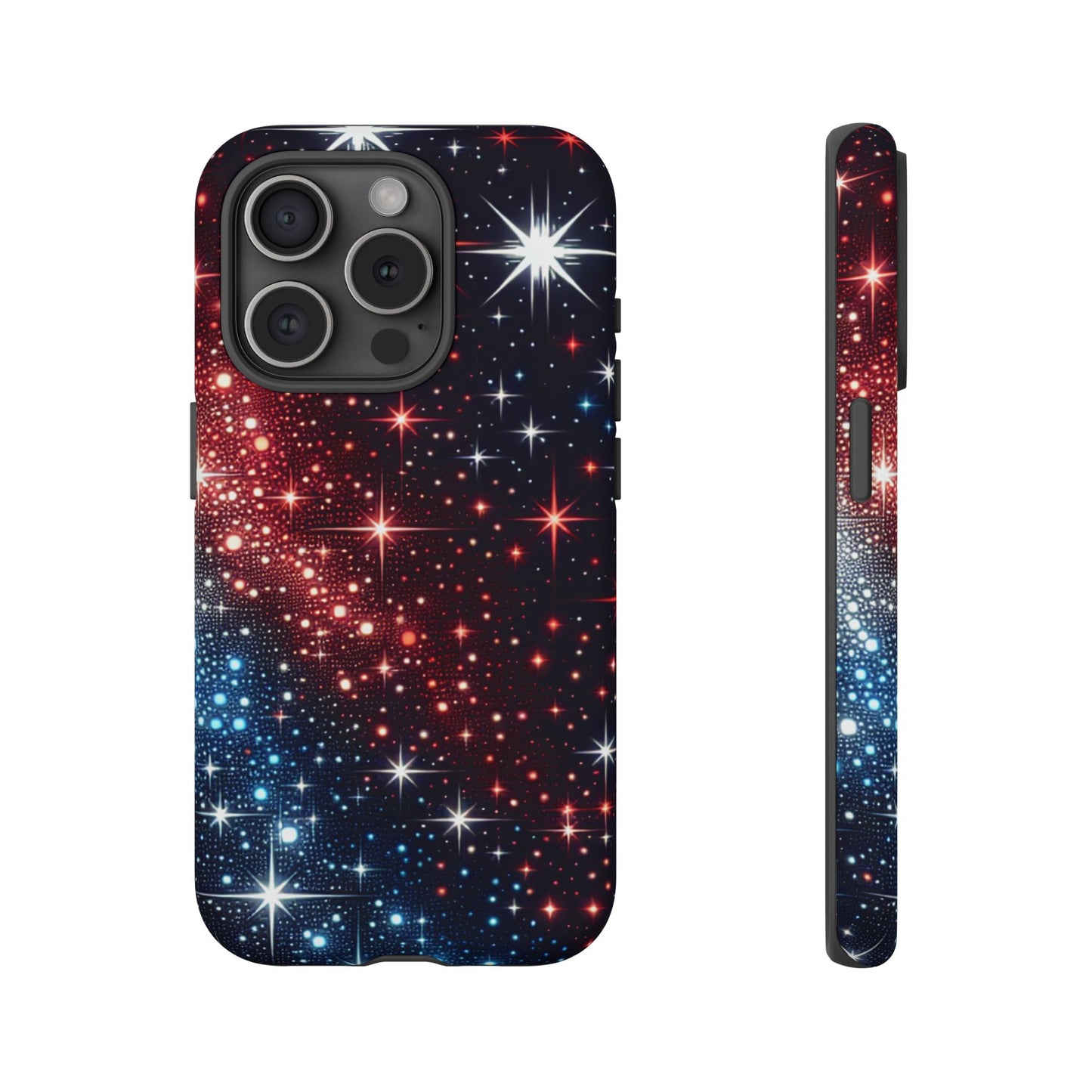 Phone Case, American Starry Night Tough Case, USA Flag Protective Cover, Patriotic iPhone Accessory, Military Veteran Gift