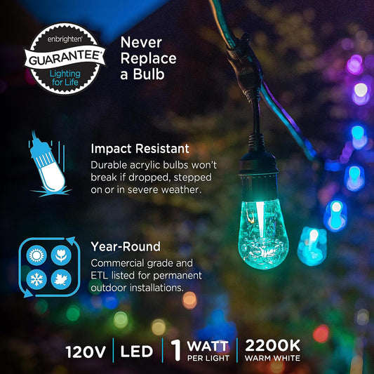 Enbrighten Premium Color Changing String Lights