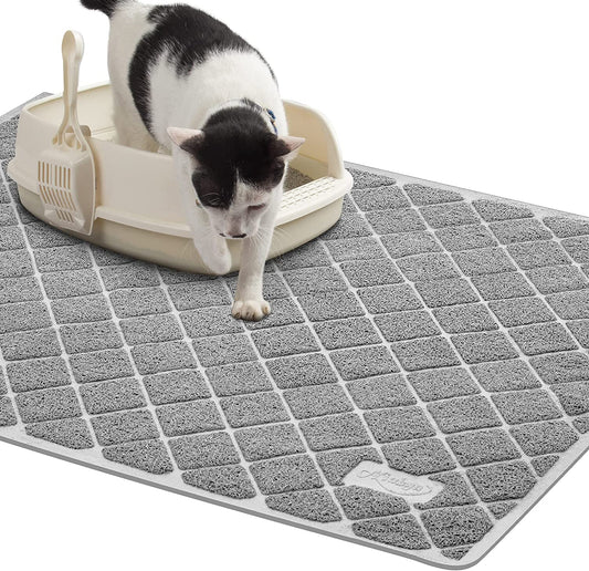 "Ultimate Cat Litter Mat - No More Mess! Non-Slip, Waterproof & Easy to Clean. Say Goodbye to Scattered Litter with our Premium Trapping Mat!"