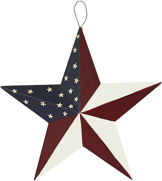  Metal Patriotic Old Glory American Flag Barn Star 