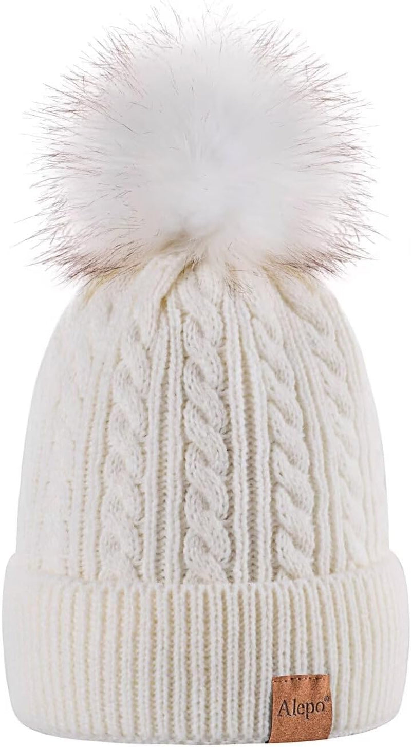 "Stay Cozy and Stylish with Alepo Womens Winter Beanie Hat - Soft, Warm, and Fashionable Ski Cap with Pom Pom"